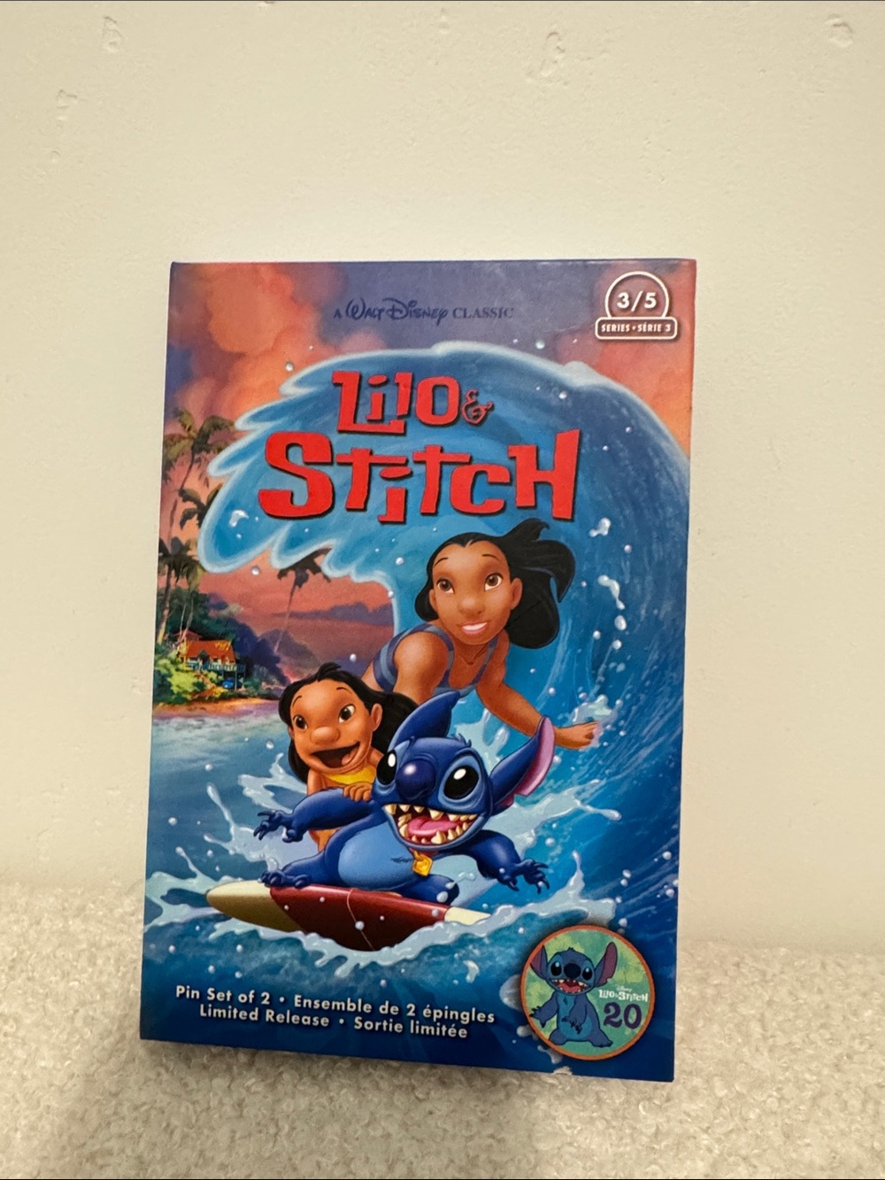 Disney Lilo & Stitch VHS Style pin set- new
